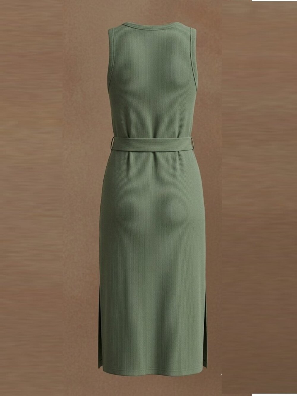 NEW, Banana Republic Army Green Knit tank Dress - Picture 4 of 16